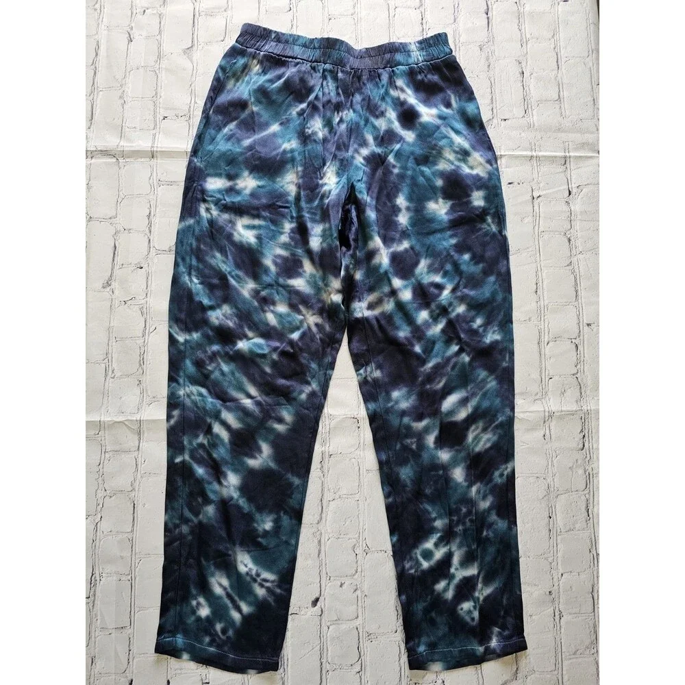 River + Sky Tie Dye Lounge Pants Size XS NWT Blue Black Stretch Soft Relaxed Fit